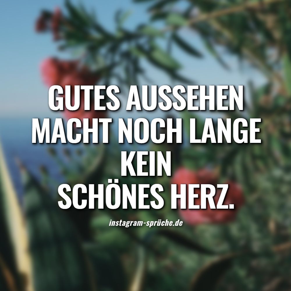 Gutes Aussehen macht noch lange kein schönes Herz.